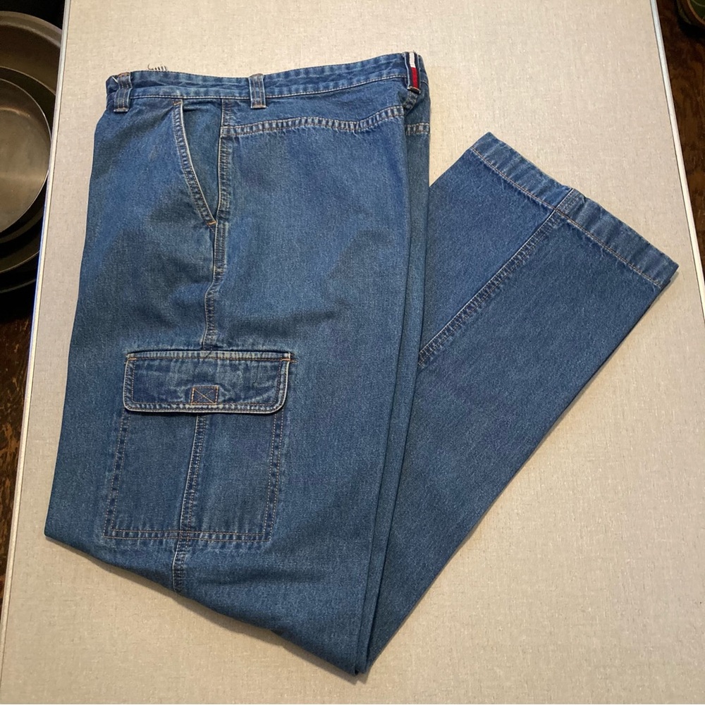 Tommy Hilfiger women’s, size 8, cargo,  blue jeans.
